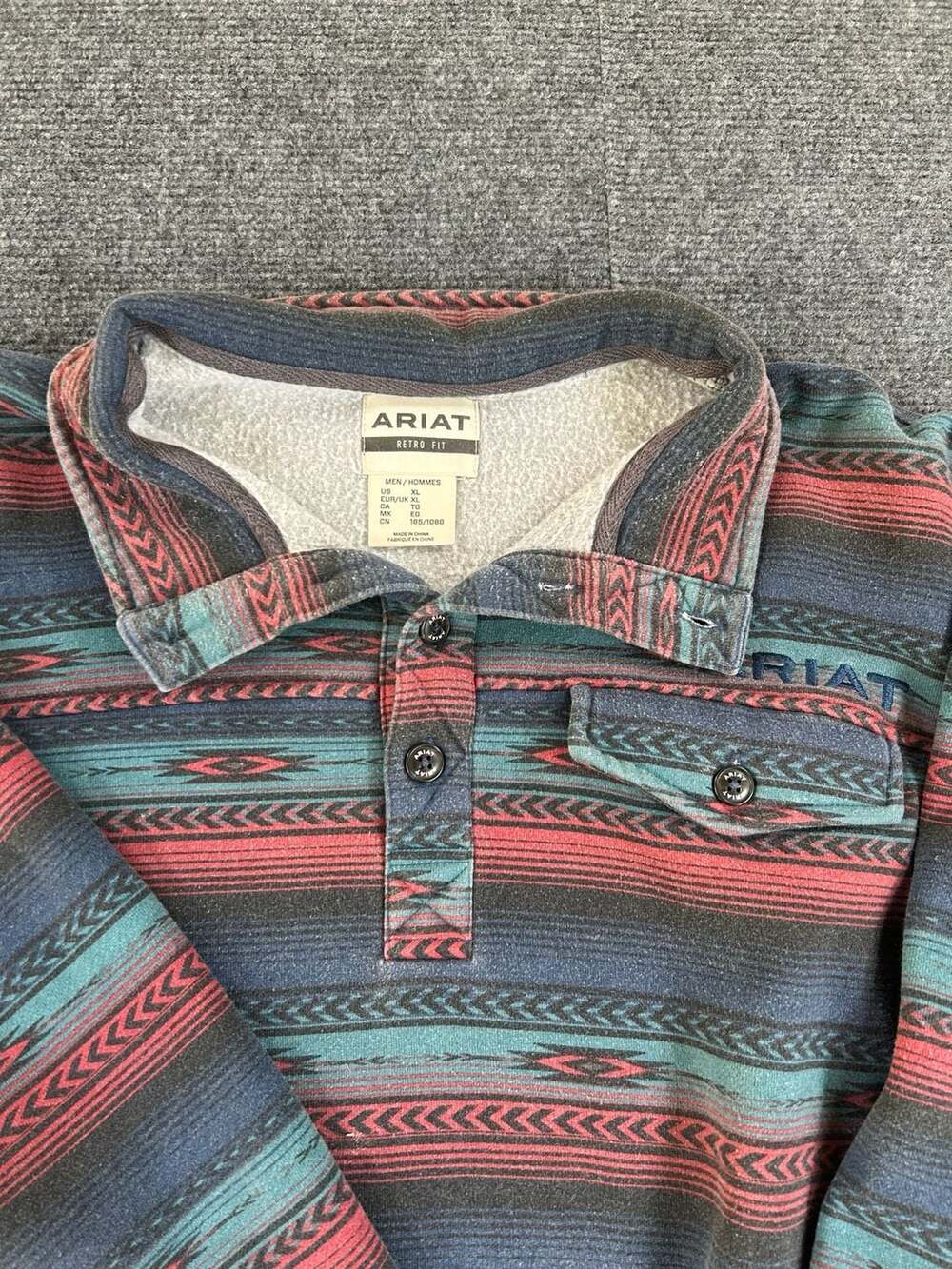Ariat Retro Fit Aztec Southwestern Pullover Sweatshirt Size XL